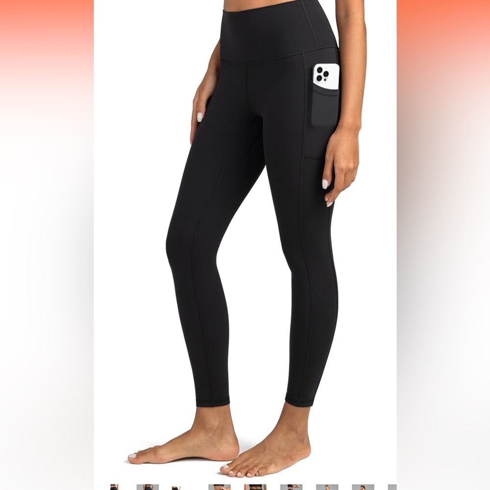 Women's Black Leggings with Pocket